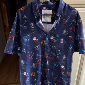 RSVLTS Parks and Rec Duke Silver Ron Swanson Button Down Size XL